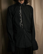 "Dolce & Gabbana" Logo embroidered tie design dress shirt