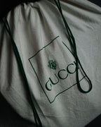 “GUCCI” 80’s box calf interlocking G shoulder bag