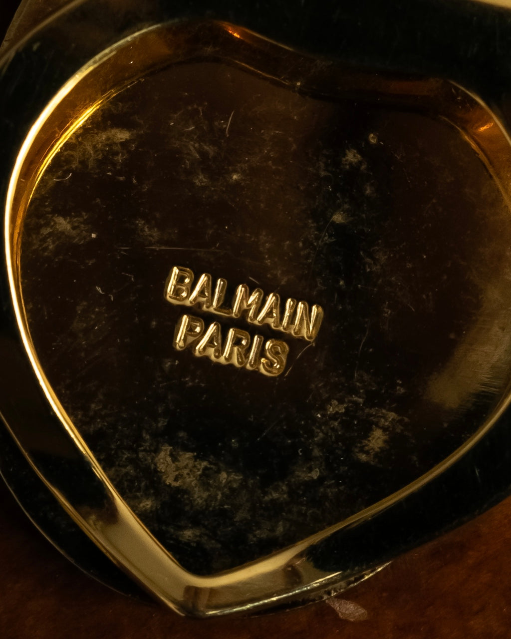 "BALMAIN" Abstract line motif scarf clip pendant