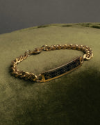 “VALENTINO“ 80’s-90’s Logo enamel ID chain bracelet
