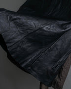 "Rick Owens" 100% lamb leather high neck sleeveless jacket