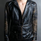 "CHANEL" Crocodile look synthetic leather jacket