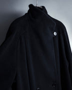 "allegri" Crossover design 2-way collar wool coat