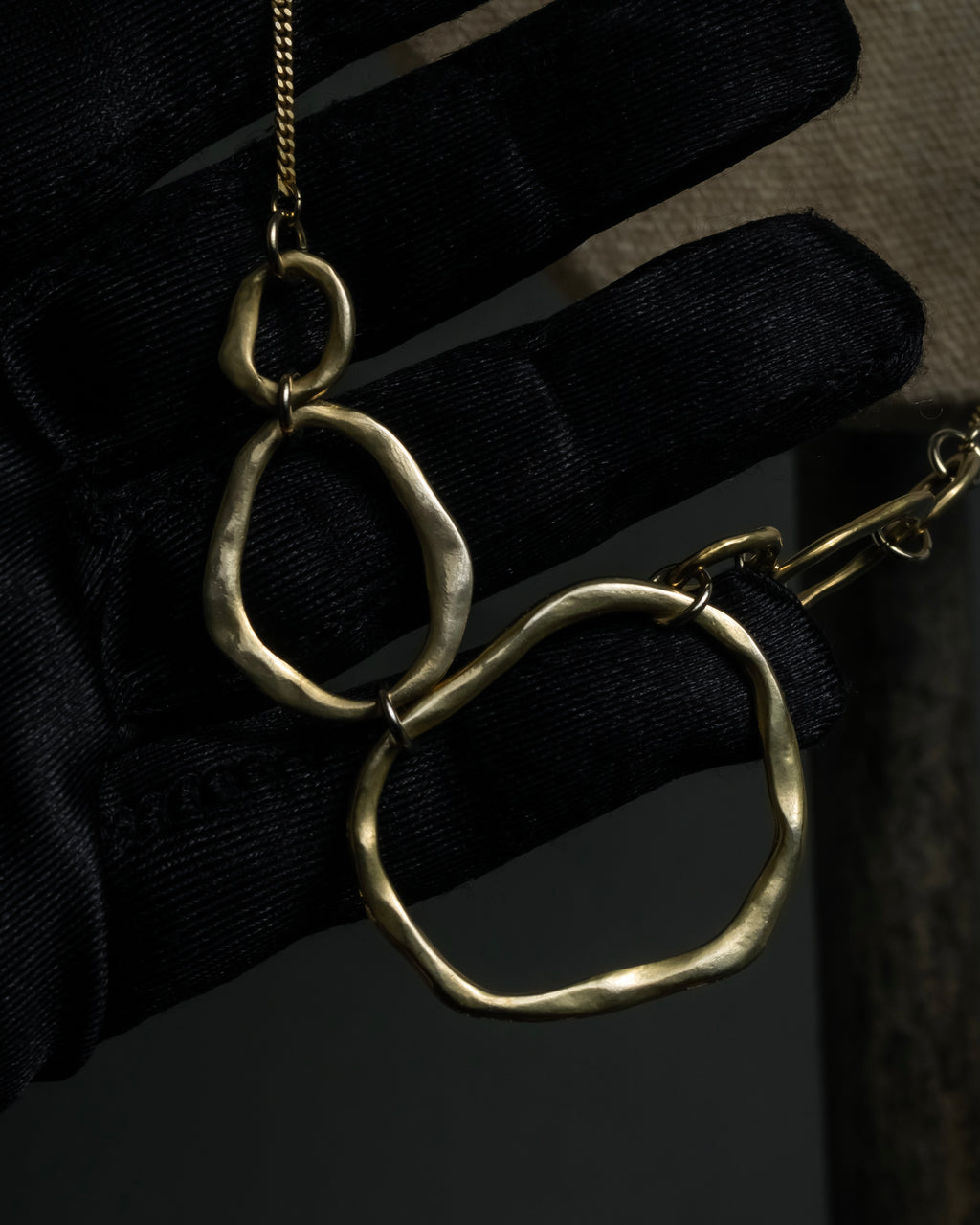 "Vintage organic ring necklace"