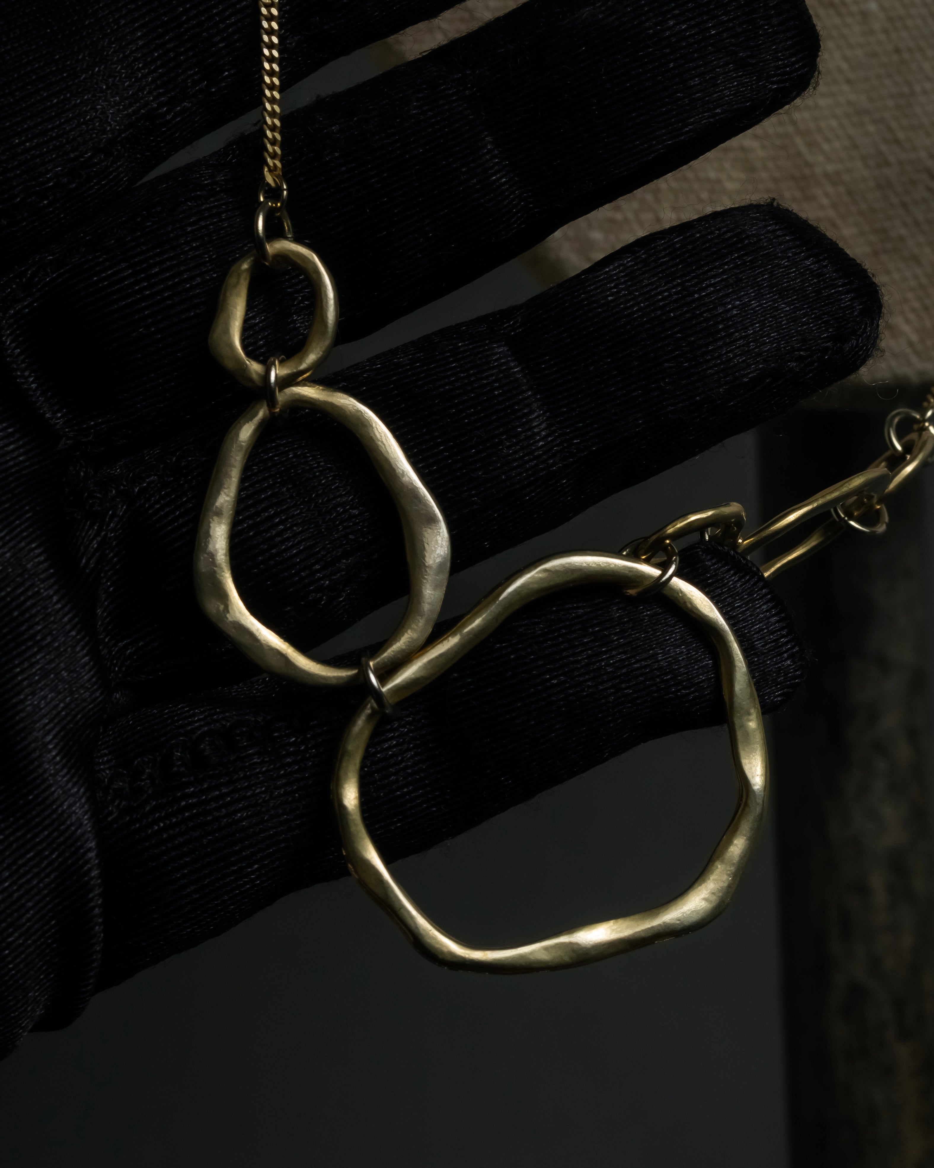 "Vintage organic ring necklace"