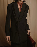 –SPECIAL– "Christian Dior"
98SS fringed peak lapel double breasted jacket