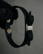 “Salvatore Ferragamo” 2010’s Vara ribbon leather bracelet