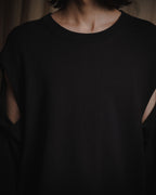 "Maison Margiela" Deconstructed arm-slit crewneck knit pullover