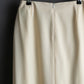 "HERMES" 100% wool ivory color flare skirt