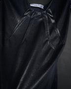 “Christian Dior” 2000’s Metallic draped cap sleeve top