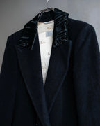 "Max Mara"
 Swakara fer collar oversized wrap style chester coat