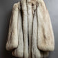 "WINDSOR" Fox fur 5 hooks gradient color jacket