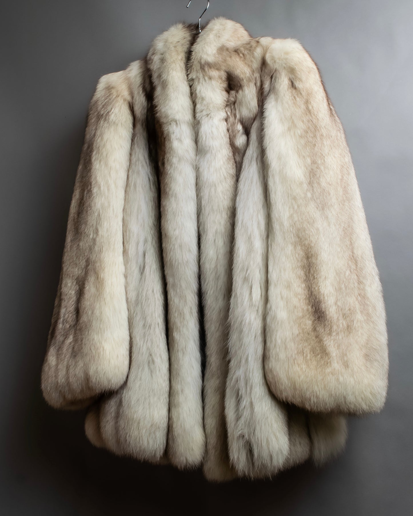 "WINDSOR" Fox fur 5 hooks gradient color jacket