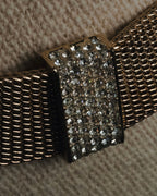 "Christian Dior" 80’s wide mesh pavé bar necklace