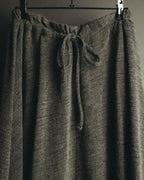“Y’s” 09SS  Textured jersey drawstring long skirt