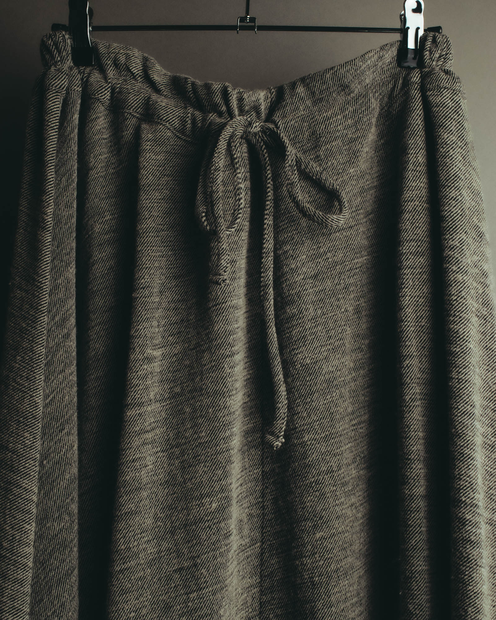 “Y’s” 09SS  Textured jersey drawstring long skirt
