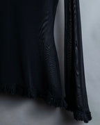 “Jean Paul Gautier” Fringe detailed  asymmetry shear top