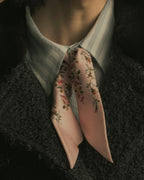 -SPECIAL- "GUCCI" Michele design floral print silk twilly scarf