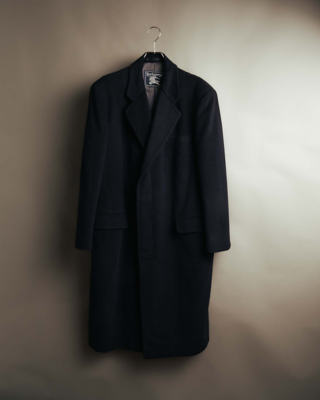 "Burberrys" 80's-90's Classic wool-cashmere long overcoat