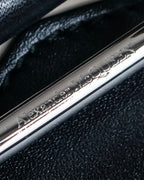 "Alexandar McQueen" Two-tone crystal clasp leather shoulder wallet