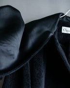 "DIOR" Cape docking fluffy mid length coat