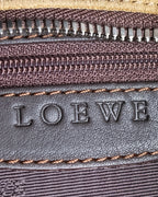 "LOEWE" Anagram logo engraved suede leather tote bag