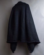"YOHJI YAMAMOTO" 19AW Oversized cape knit cardigan
