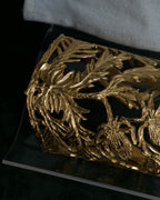 "Christian Dior" Botanical carving gold bangle
