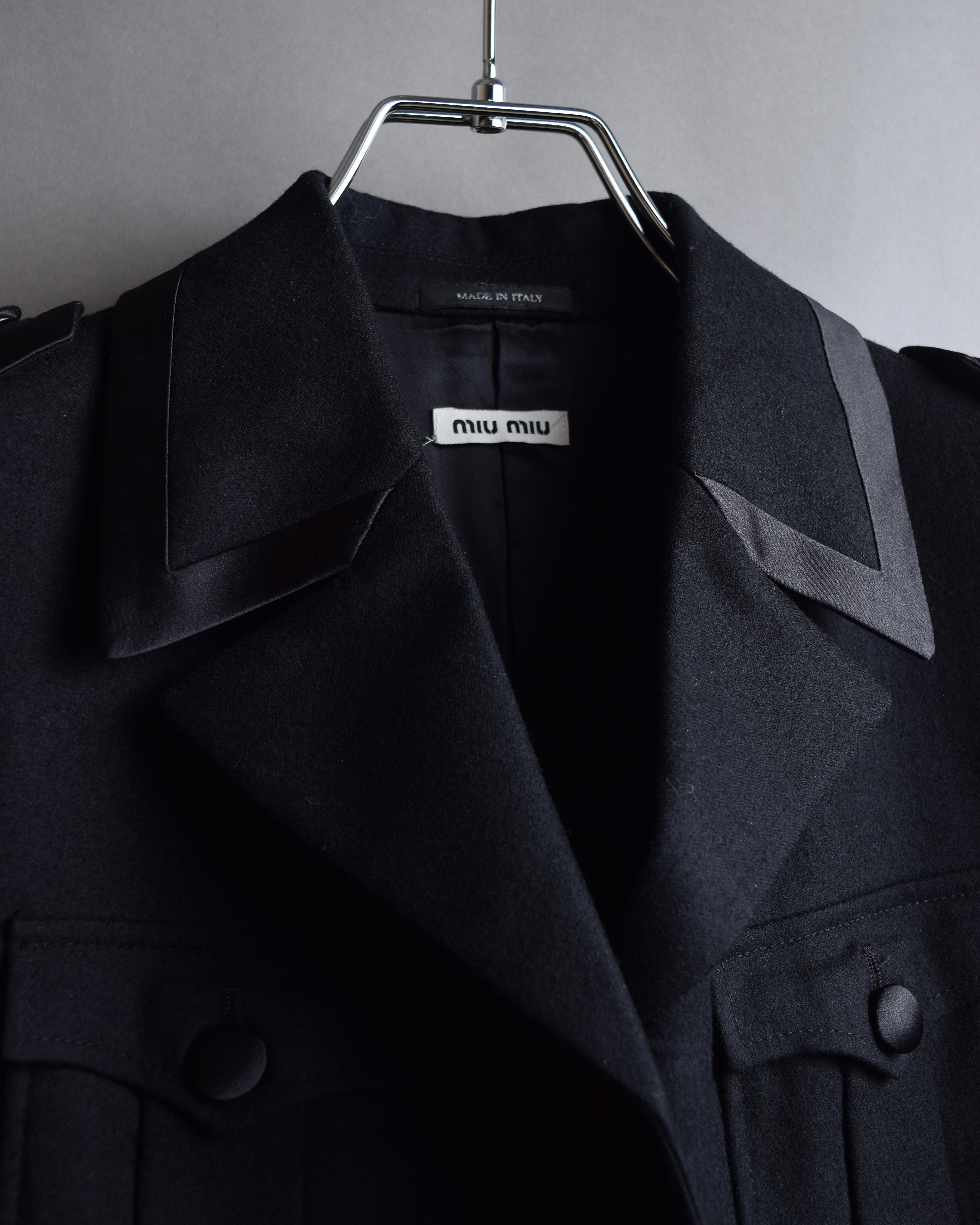 "MIU MIU" Military details trimmings tailored jacket