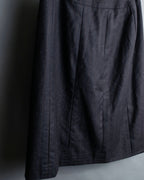 "CHANEL" Shadow stripe midi wrap skirt