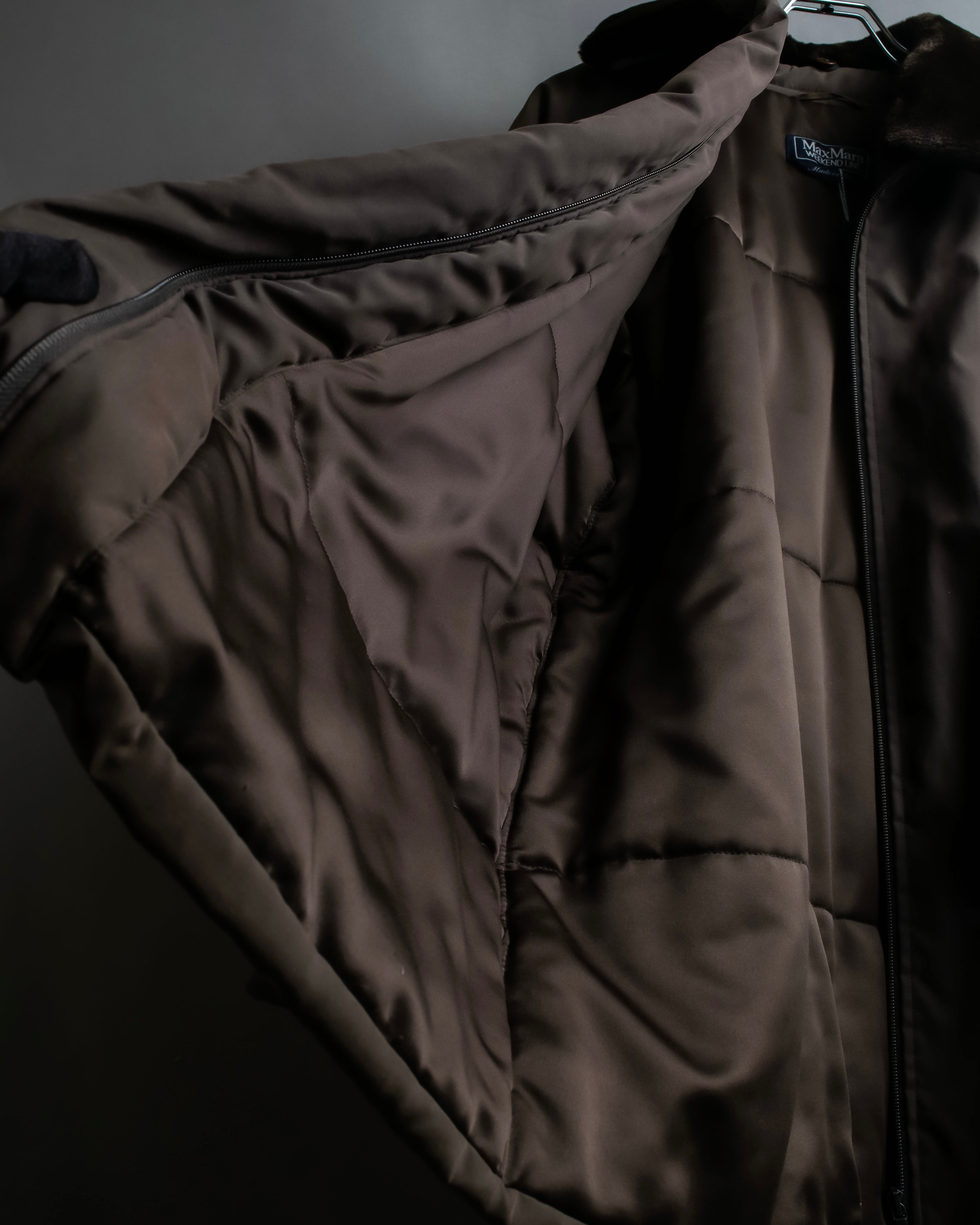 "Weekend Max Mara" Fur collar front zipper blouson