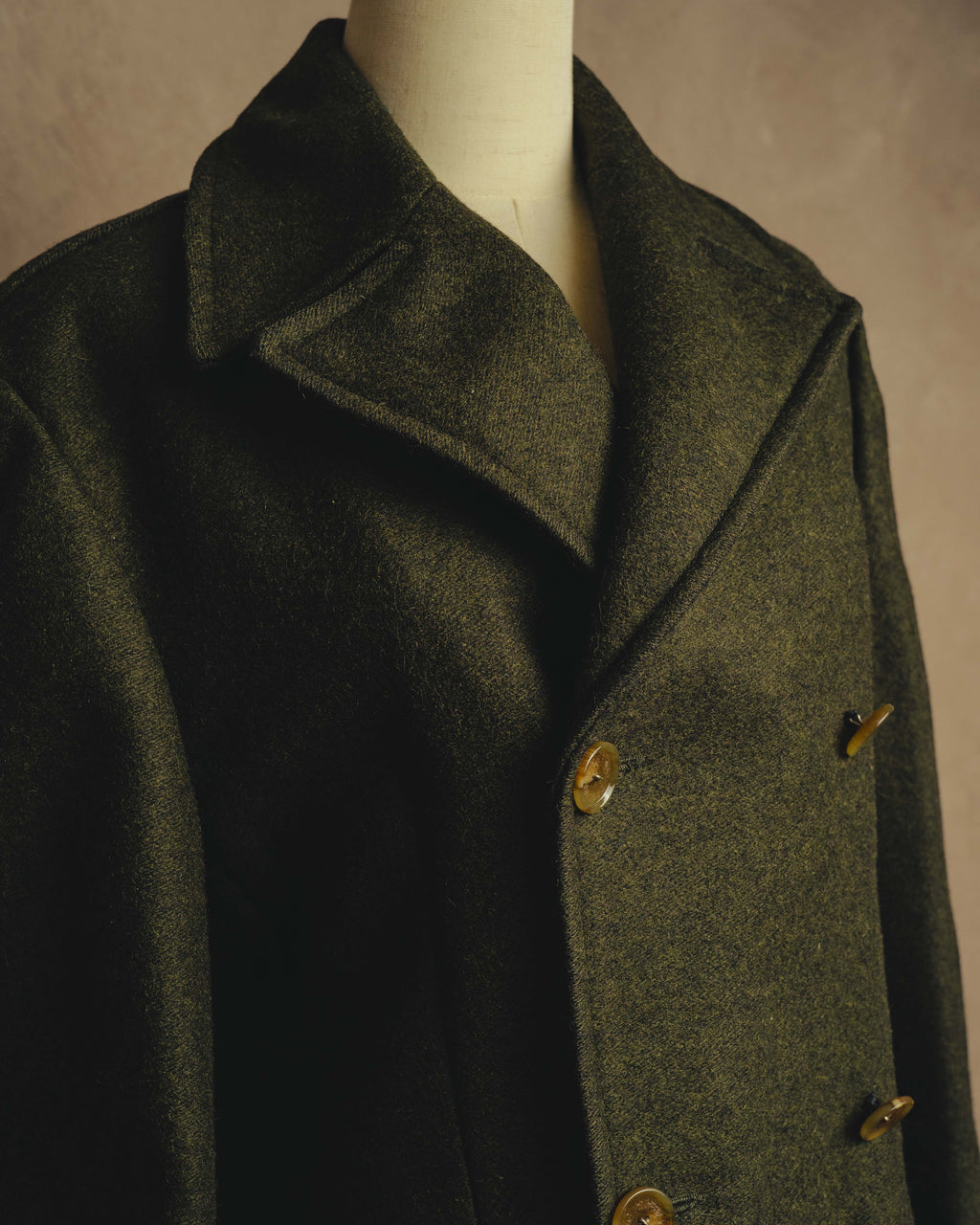 "D&G" 90's-00's Structured double-breasted wool-blend long coat