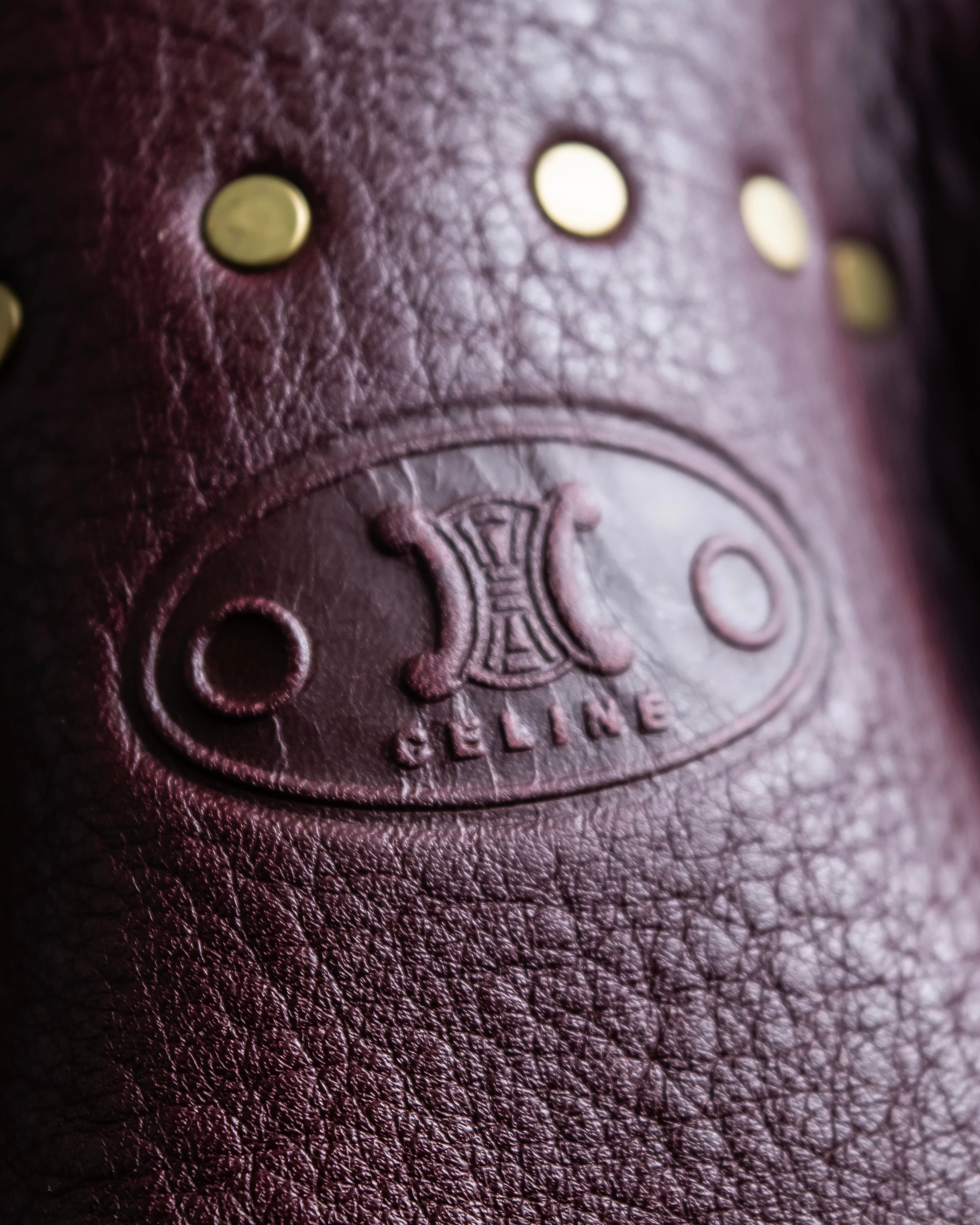 "CELINE" Stud design bordeaux color boogie bag