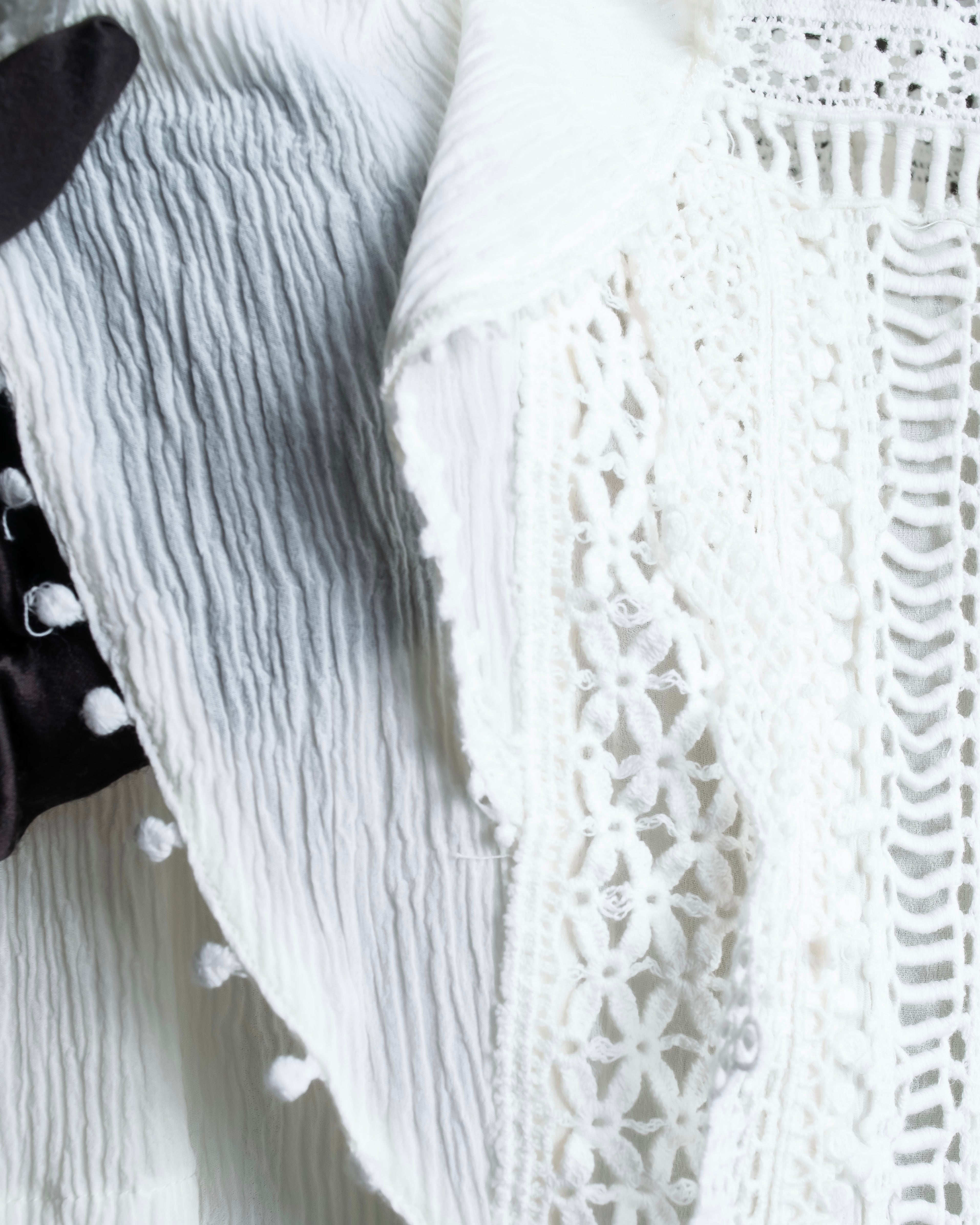 "ISABEL MARANT" Lace knit frill docking sheer blouse