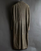 "GIORGIO ARMANI" Brushed shades suede leather long coat