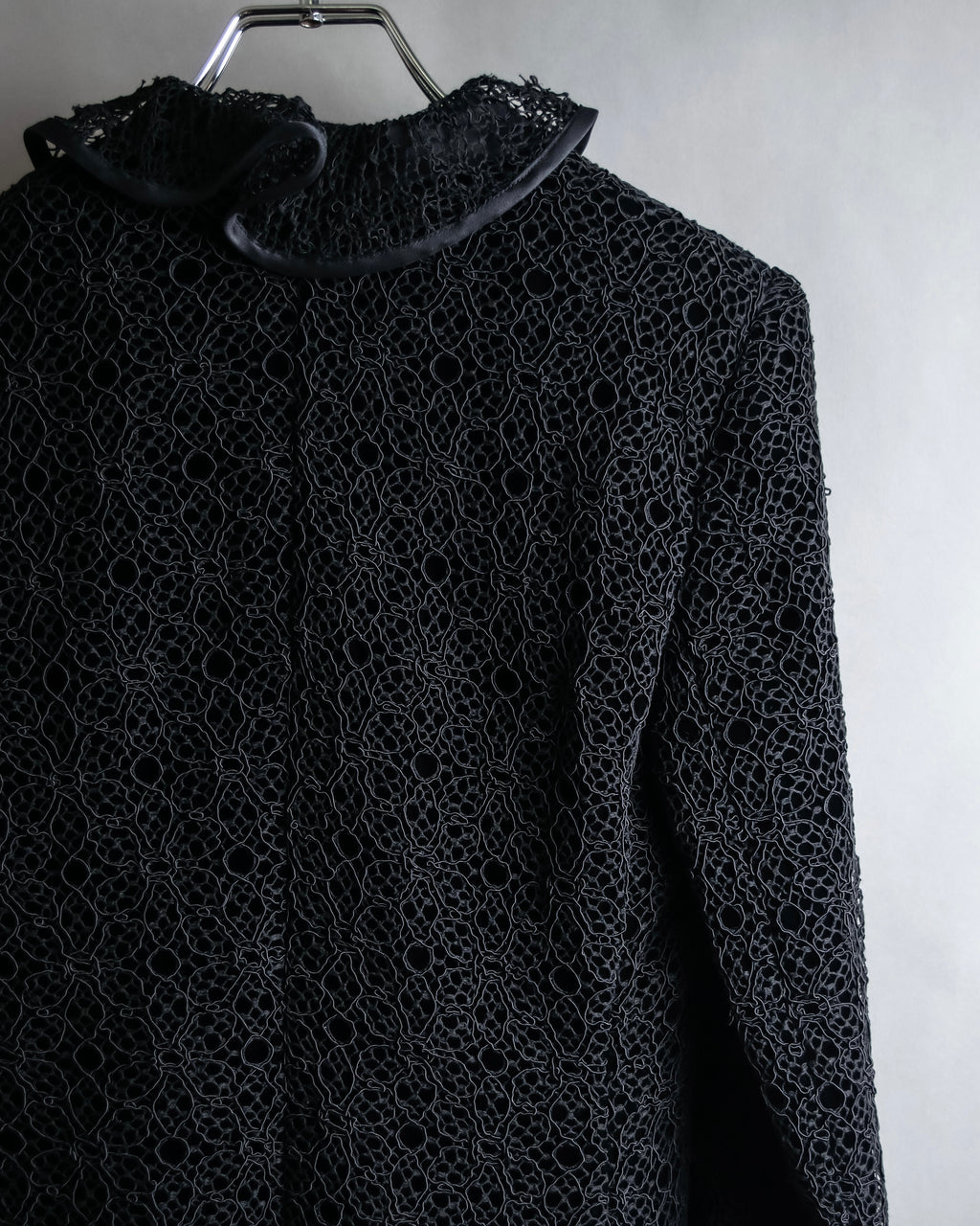 "JEAN-LOUIS SCHERRER" Lace frill design ribbon attached jacket