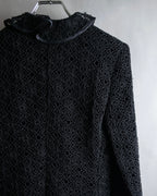 "JEAN-LOUIS SCHERRER" Lace frill design ribbon attached jacket