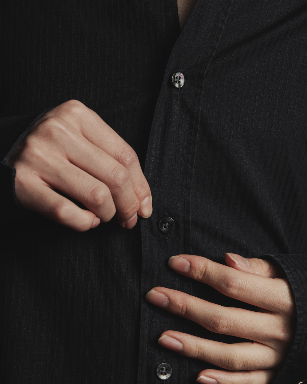 Camisa de botones con jacquard H-jacquard de los años 90 de "HERMES"