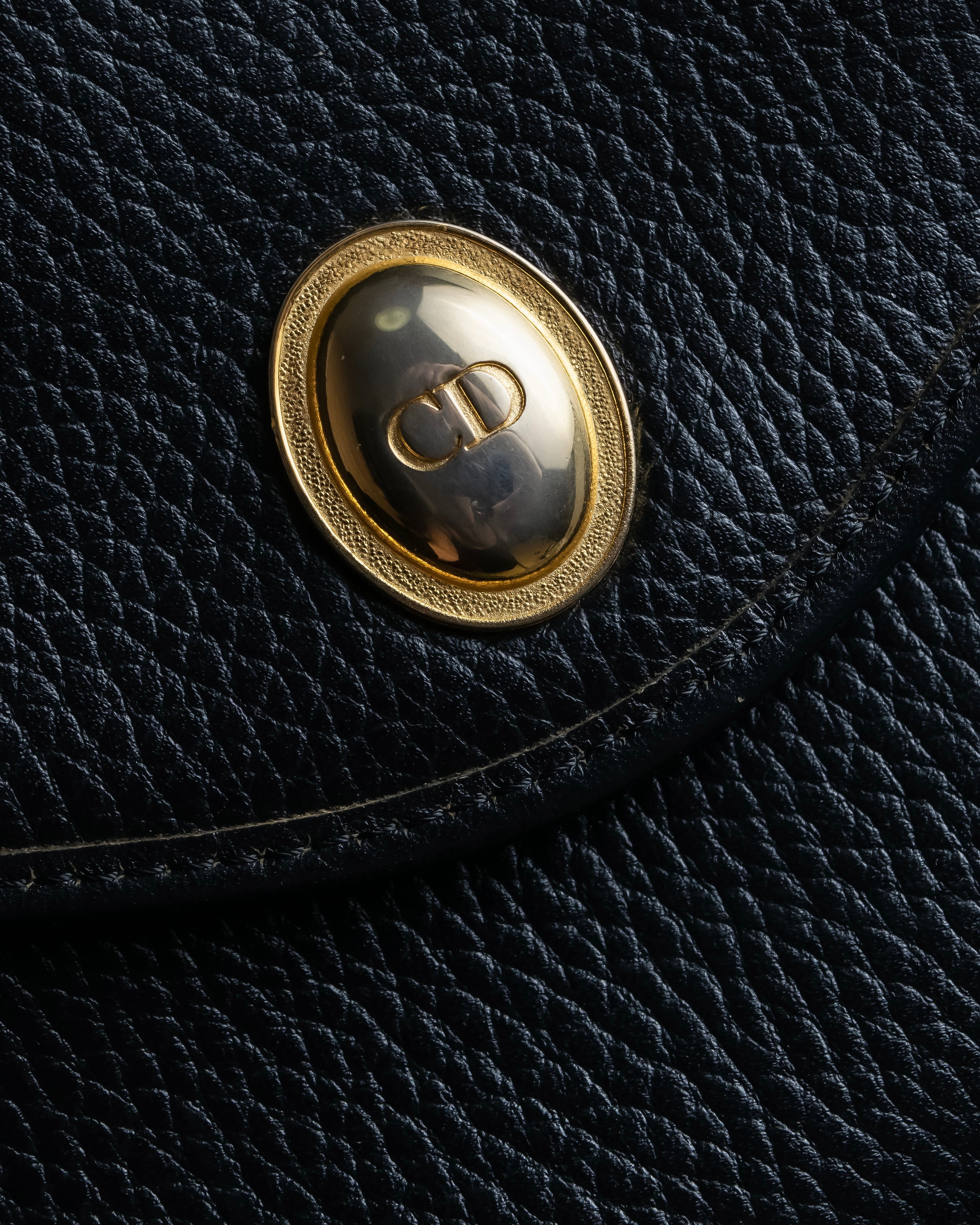 "Christian Dior" Metal parts design leather shoulder bag