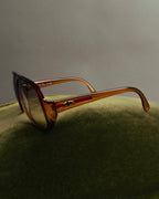 "Christian Dior" 70's-80's Amber optyl oversized sunglasses