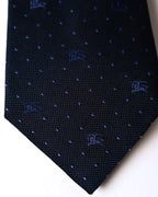 BURBERRY/ Horse Logo and Dot Designed Tie Navy