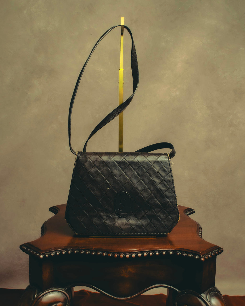 "Yves Saint Laurent" 80's-90's Quilted leather shoulder bag