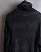 "ISSEY MIYAKE" Layered design high neck delicate knit