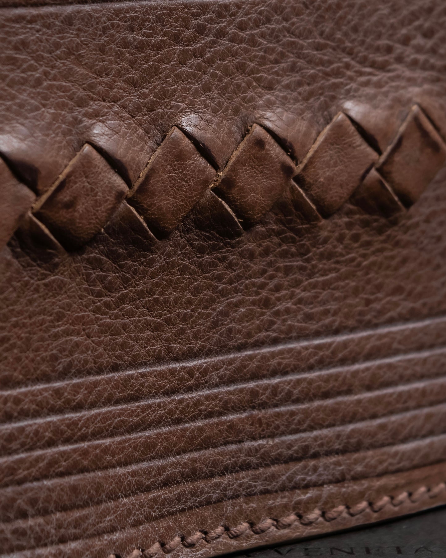 "BOTTEGA VENETA" Braided design leather bifold wallet