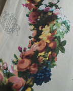 "Christian Dior" Wreath floral design silk scarf