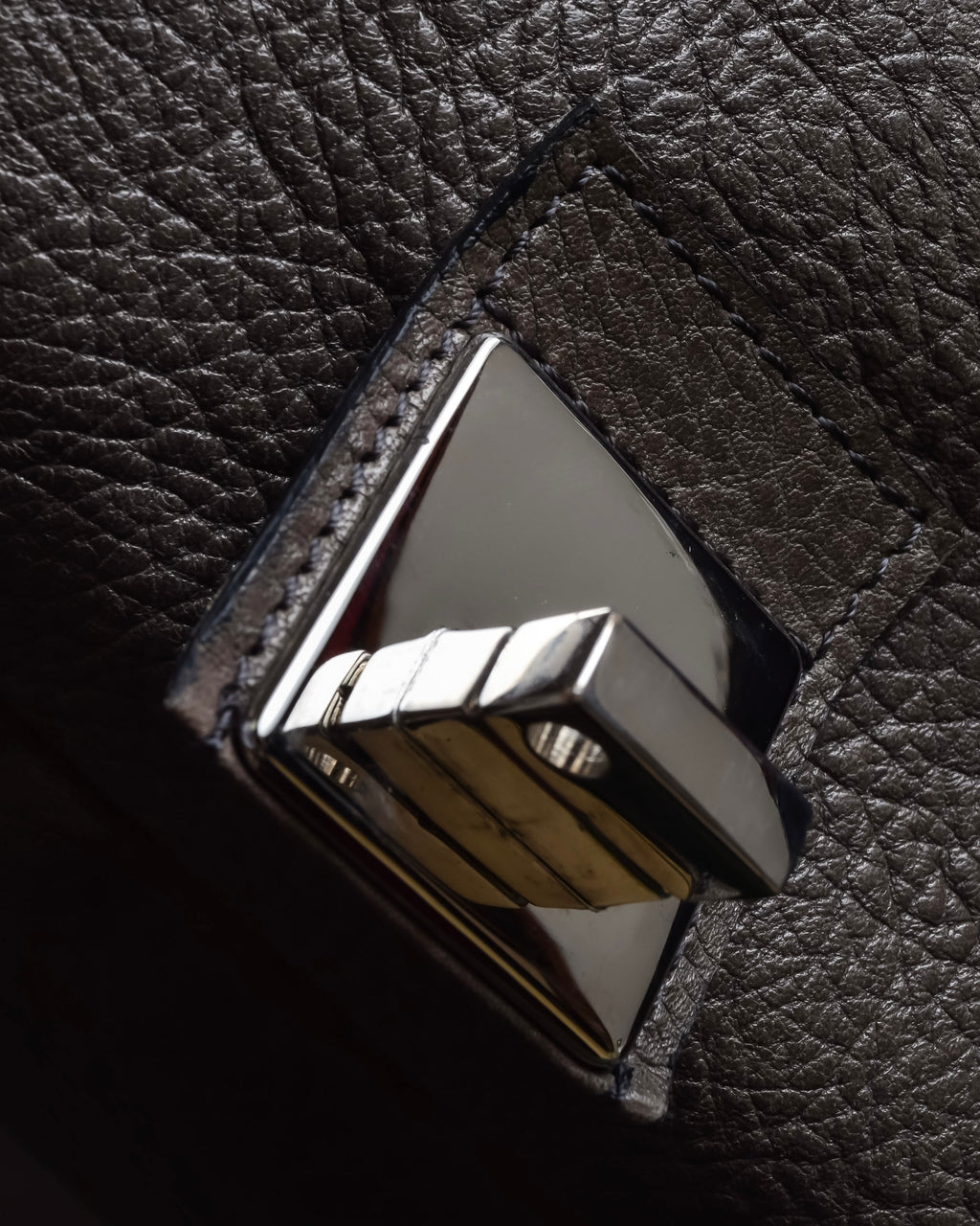 "CELINE" Softly structured leather city bag