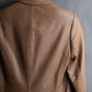 "LOEWE"  Camel brown leather tailored jacket