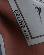 "CELINE" Horse-drawn carriage design silk scarf