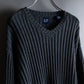 "GAP" Ribbed oversized V neck knit pullover