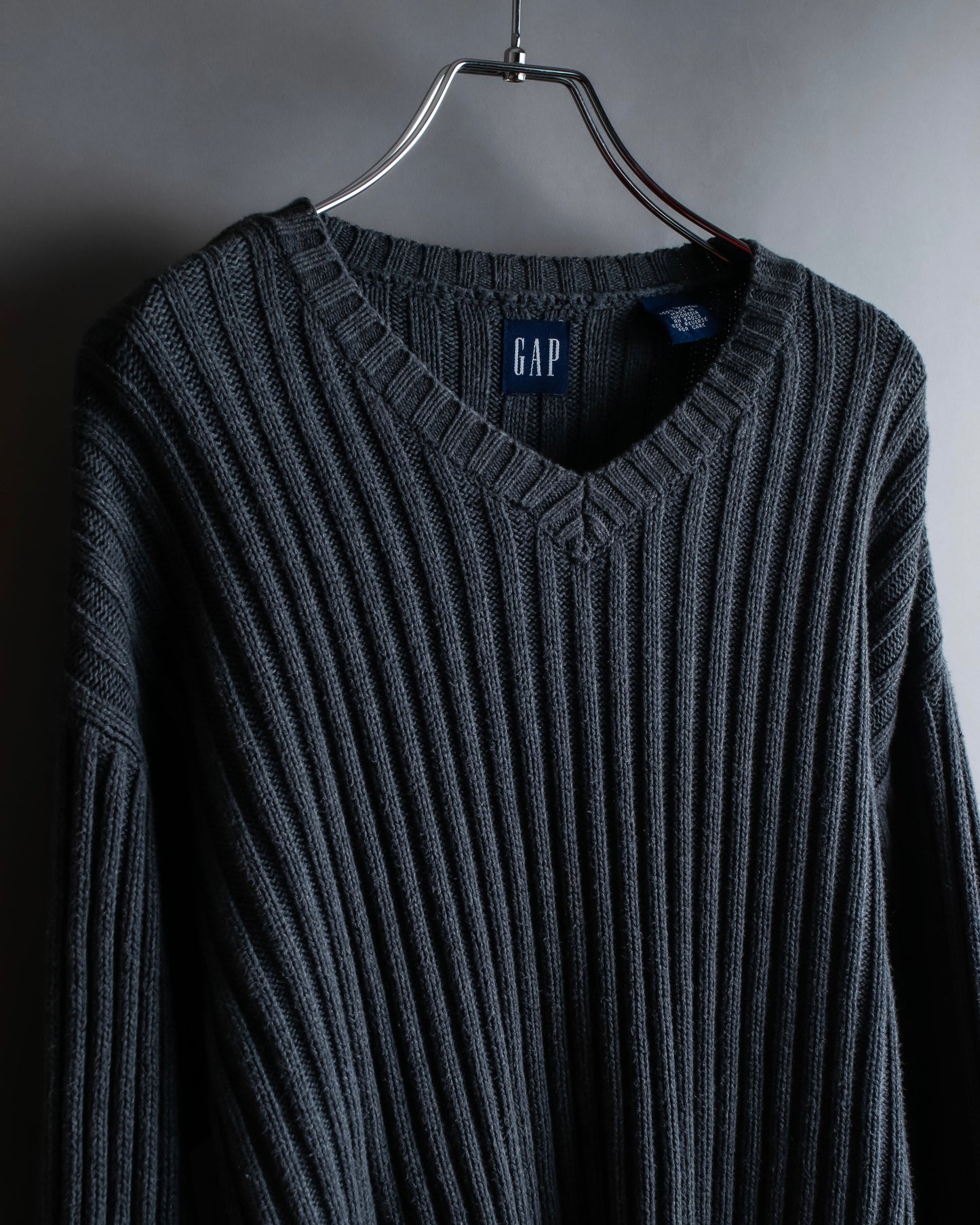 "GAP" Ribbed oversized V neck knit pullover